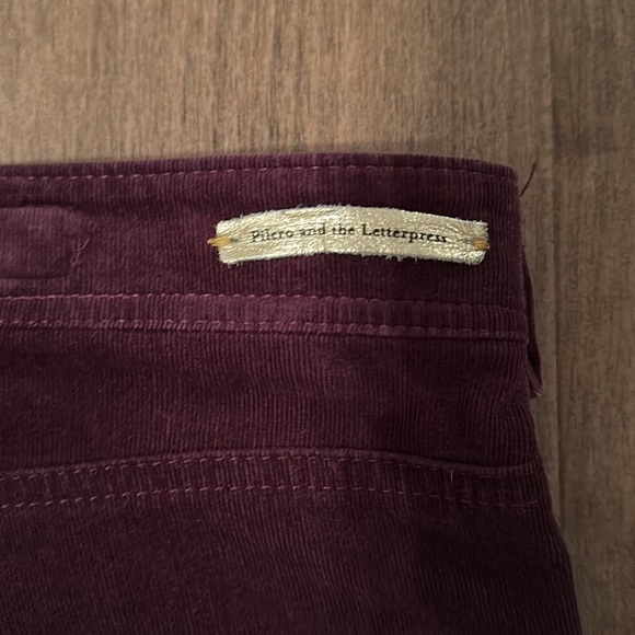 Anthropologie Pilcro Serif Burgundy Corduroy Pants - Picture 6 of 7